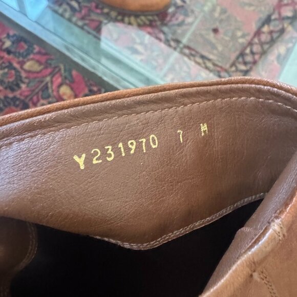 STUART WEITZMAN Brown Knee High Boots Distressed Leather Hidden Wedge Size 7 - Picture 2 of 12